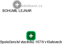 Společenství vlastníků 107/V v Klatovech - obrázek vizuálního zobrazení vztahů obchodního rejstříku