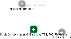 Společenství vlastníků Barákova 764, 765, Rokycany - obrázek vizuálního zobrazení vztahů obchodního rejstříku