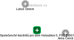 Společenství vlastníků pro dům Holoubkov 5, PSČ 33801 - obrázek vizuálního zobrazení vztahů obchodního rejstříku
