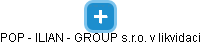 POP - ILIAN - GROUP s.r.o. v likvidaci - obrázek vizuálního zobrazení vztahů obchodního rejstříku