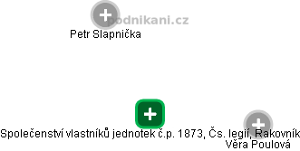 Společenství vlastníků jednotek č.p. 1873, Čs. legií, Rakovník - obrázek vizuálního zobrazení vztahů obchodního rejstříku