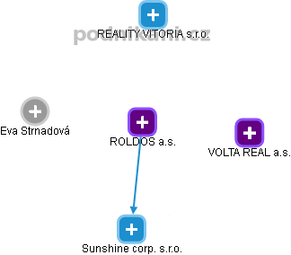 ROLDOS a.s. - obrázek vizuálního zobrazení vztahů obchodního rejstříku