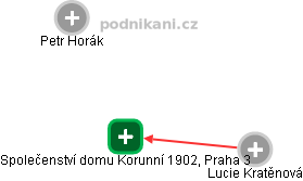 Společenství domu Korunní 1902, Praha 3 - obrázek vizuálního zobrazení vztahů obchodního rejstříku