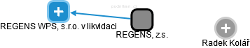 REGENS, z.s. - obrázek vizuálního zobrazení vztahů obchodního rejstříku