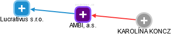 AMBI, a.s. - obrázek vizuálního zobrazení vztahů obchodního rejstříku