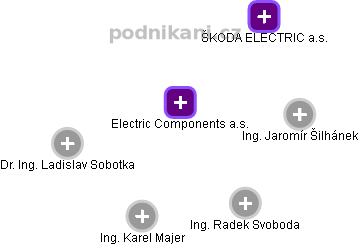 Electric Components a.s. - obrázek vizuálního zobrazení vztahů obchodního rejstříku