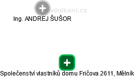 Společenství vlastníků domu Fričova 2611, Mělník - obrázek vizuálního zobrazení vztahů obchodního rejstříku