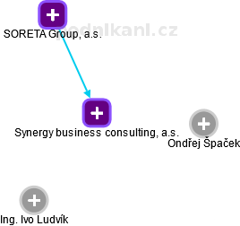 Synergy business consulting, a.s. - obrázek vizuálního zobrazení vztahů obchodního rejstříku