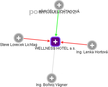 WELLNESS HOTEL a.s. - obrázek vizuálního zobrazení vztahů obchodního rejstříku
