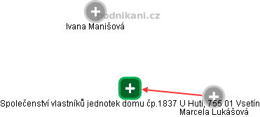 Společenství vlastníků jednotek domu čp.1837 U Huti, 755 01 Vsetín - obrázek vizuálního zobrazení vztahů obchodního rejstříku
