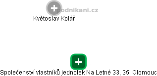 Společenství vlastníků jednotek Na Letné 33, 35, Olomouc - obrázek vizuálního zobrazení vztahů obchodního rejstříku