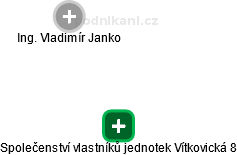 Společenství vlastníků jednotek Vítkovická 8 - obrázek vizuálního zobrazení vztahů obchodního rejstříku
