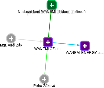 WANEMI CZ a.s. - obrázek vizuálního zobrazení vztahů obchodního rejstříku