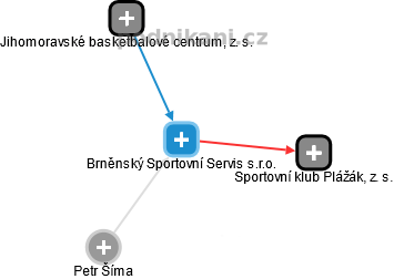 Brněnský Sportovní Servis s.r.o. - obrázek vizuálního zobrazení vztahů obchodního rejstříku