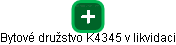 Bytové družstvo K4345 v likvidaci - obrázek vizuálního zobrazení vztahů obchodního rejstříku