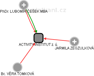 ACTIVITY INSTITUT z. ú. - obrázek vizuálního zobrazení vztahů obchodního rejstříku
