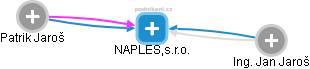NAPLES,s.r.o. - obrázek vizuálního zobrazení vztahů obchodního rejstříku