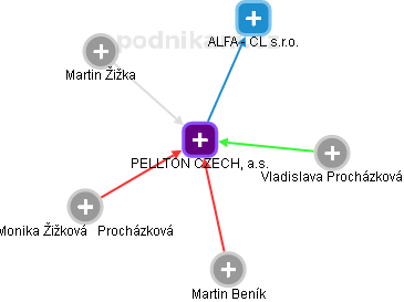 PELLTON CZECH, a.s. - obrázek vizuálního zobrazení vztahů obchodního rejstříku