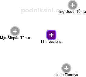 TT invest a.s. - obrázek vizuálního zobrazení vztahů obchodního rejstříku