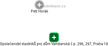 Společenství vlastníků pro dům Vamberská č.p. 296, 297, Praha 18 - obrázek vizuálního zobrazení vztahů obchodního rejstříku