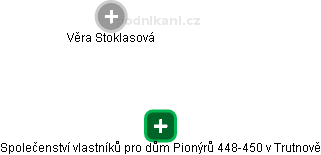 Společenství vlastníků pro dům Pionýrů 448-450 v Trutnově - obrázek vizuálního zobrazení vztahů obchodního rejstříku