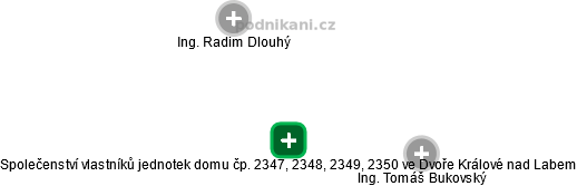 Společenství vlastníků jednotek domu čp. 2347, 2348, 2349, 2350 ve Dvoře Králové nad Labem - obrázek vizuálního zobrazení vztahů obchodního rejstříku