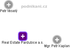 Real Estate Pardubice a.s. - obrázek vizuálního zobrazení vztahů obchodního rejstříku