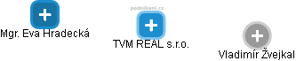 TVM REAL s.r.o. - obrázek vizuálního zobrazení vztahů obchodního rejstříku