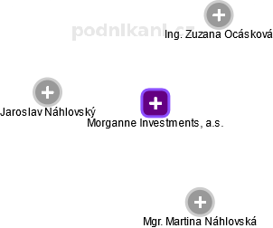 Morganne Investments, a.s. - obrázek vizuálního zobrazení vztahů obchodního rejstříku