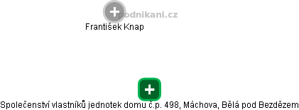 Společenství vlastníků jednotek domu č.p. 498, Máchova, Bělá pod Bezdězem - obrázek vizuálního zobrazení vztahů obchodního rejstříku