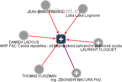 AWP P&C Česká republika - odštěpný závod zahraniční právnické osoby - obrázek vizuálního zobrazení vztahů obchodního rejstříku