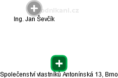 Společenství vlastníků Antonínská 13, Brno - obrázek vizuálního zobrazení vztahů obchodního rejstříku