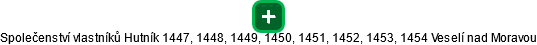 Společenství vlastníků Hutník 1447, 1448, 1449, 1450, 1451, 1452, 1453, 1454 Veselí nad Moravou - obrázek vizuálního zobrazení vztahů obchodního rejstříku