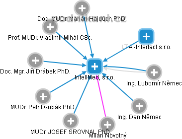 IntellMed, s.r.o. - obrázek vizuálního zobrazení vztahů obchodního rejstříku