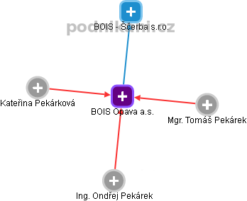 BOIS Opava a.s. - obrázek vizuálního zobrazení vztahů obchodního rejstříku
