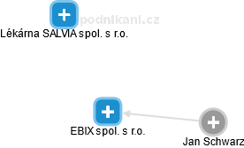 EBIX spol. s r.o. - obrázek vizuálního zobrazení vztahů obchodního rejstříku