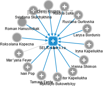 SELIC stav. s.r.o. - obrázek vizuálního zobrazení vztahů obchodního rejstříku