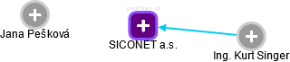 SICONET a.s. - obrázek vizuálního zobrazení vztahů obchodního rejstříku