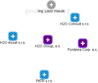 H2O Group, a.s. - obrázek vizuálního zobrazení vztahů obchodního rejstříku