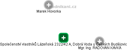 Společenství vlastníků Lázeňská 2322/42 A, Dobrá Voda u Českých Budějovic - obrázek vizuálního zobrazení vztahů obchodního rejstříku