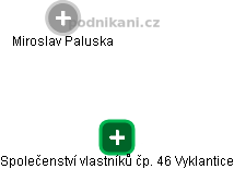 Společenství vlastníků čp. 46 Vyklantice - obrázek vizuálního zobrazení vztahů obchodního rejstříku
