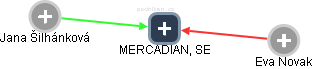 MERCADIAN, SE - obrázek vizuálního zobrazení vztahů obchodního rejstříku