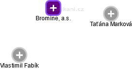 Bromine, a.s. - obrázek vizuálního zobrazení vztahů obchodního rejstříku