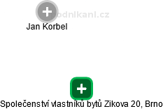 Společenství vlastníků bytů Zikova 20, Brno - obrázek vizuálního zobrazení vztahů obchodního rejstříku