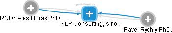 NLP Consulting, s.r.o. - obrázek vizuálního zobrazení vztahů obchodního rejstříku