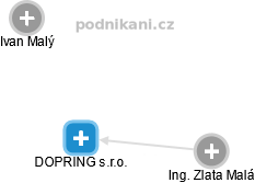 DOPRING s.r.o. - obrázek vizuálního zobrazení vztahů obchodního rejstříku
