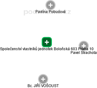 Společenství vlastníků jednotek Boloňská 603 Praha 10 - obrázek vizuálního zobrazení vztahů obchodního rejstříku