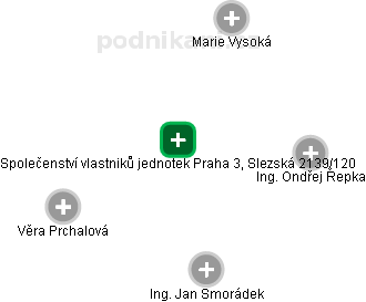 Společenství vlastniků jednotek Praha 3, Slezská 2139/120 - obrázek vizuálního zobrazení vztahů obchodního rejstříku