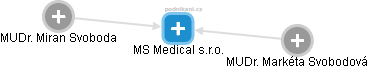 MS Medical s.r.o. - obrázek vizuálního zobrazení vztahů obchodního rejstříku