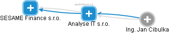 Analyse IT s.r.o. - obrázek vizuálního zobrazení vztahů obchodního rejstříku